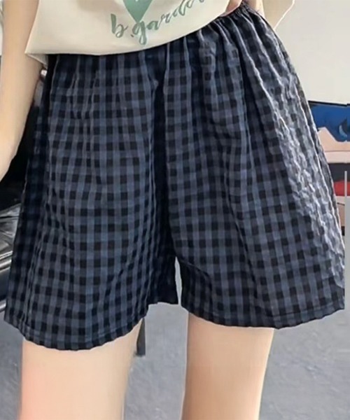 Miniministore（ミニミニストア）の「ギンガムチェックパンツ レディース 春夏（スラックス・レディース・オレンジ系1/オレンジ系2/ブラック系1/グレー系1/ネイビー系1/パープル系1/ライトグリーン系1/ブラック系2/パープル系2/ブラウン系1/ブラウン系2/グレー系2/ライトグリーン系2/ネイビー系2・FREE）」の10枚目の写真