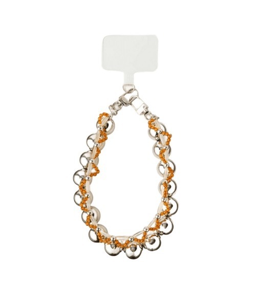 Casselini(キャセリーニ)の「Casselini Double Beads Hand Strap(キャセリーニ ダブルビーズハンドストラップ)(スマホグッズ・レディース・ホワイト/レッド/シルバー・ONE SIZE)」の3枚目の写真