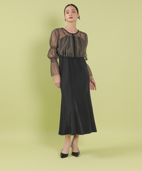 ラメチュールボレロ マーメイド キャミワンピース 2点セット