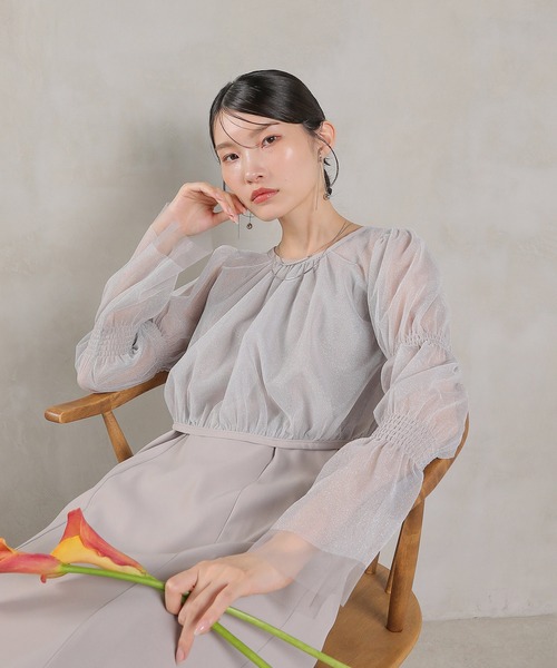 Kana（カナ）の「ラメチュールボレロ マーメイド キャミワンピース 2点セット パーティー ドレス 結婚式 お呼ばれ オケージョン（ドレス・レディース・ブラック/ライトグレー/ネイビー・M）」の9枚目の写真