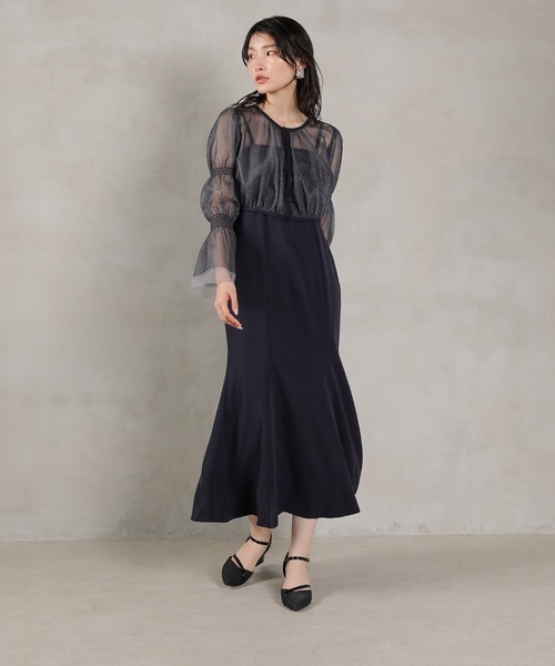 ラメチュールボレロ マーメイド キャミワンピース 2点セット