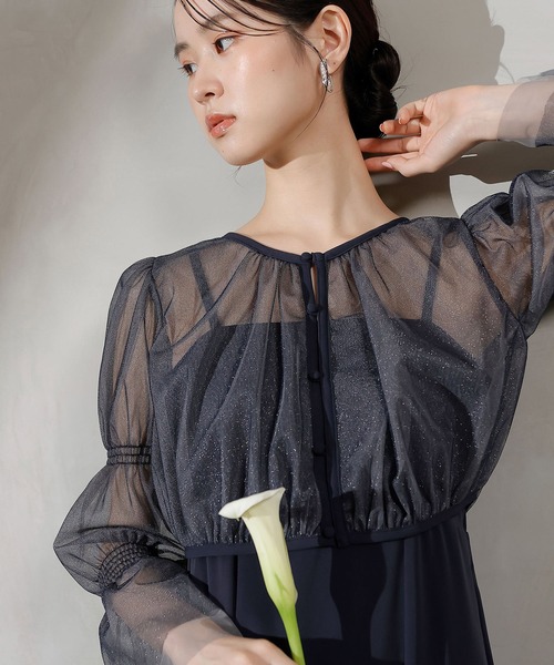 セール】ラメチュールボレロ マーメイド キャミワンピース 2点セット