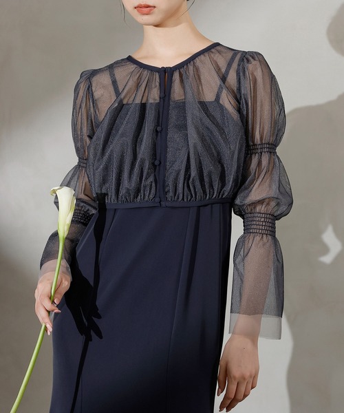 ラメチュールボレロ マーメイド キャミワンピース 2点セット