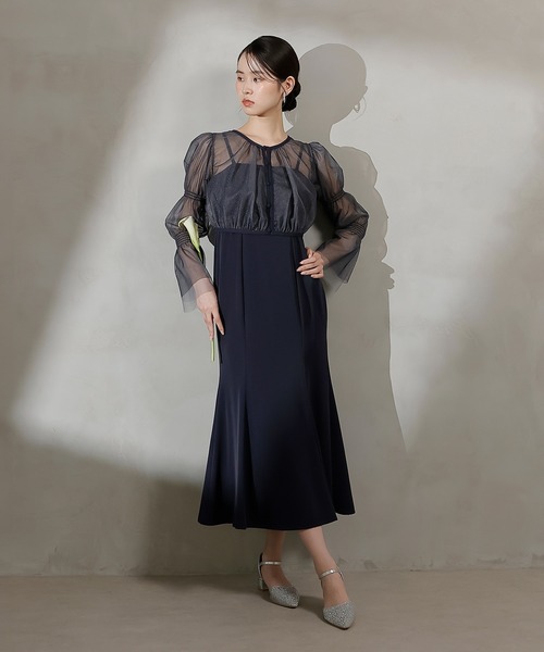 ラメチュールボレロ マーメイド キャミワンピース 2点セット