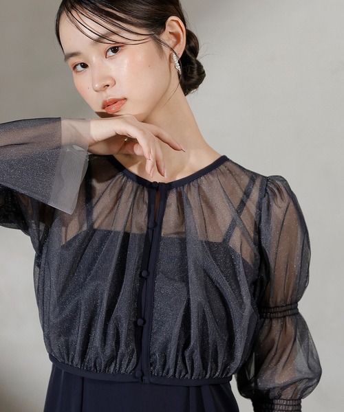 【Kana】フリル付きシースルーパーティードレス Kana】フリル付きシースルーパーティードレス - メルカリ