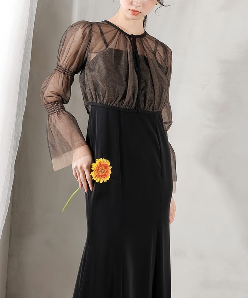 ラメチュールボレロ マーメイド キャミワンピース 2点セット