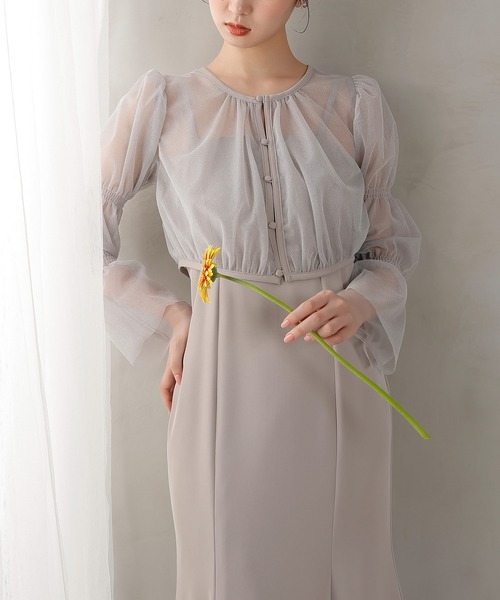 ラメチュールボレロ マーメイド キャミワンピース 2点セット