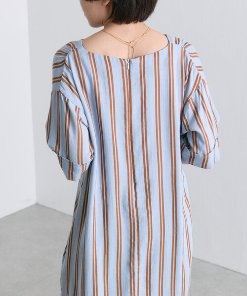 ⭐︎専用amy様⭐︎ドゥロワー ワンピース セール】フロントドロストストライプワンピース【SUM1 STYLE