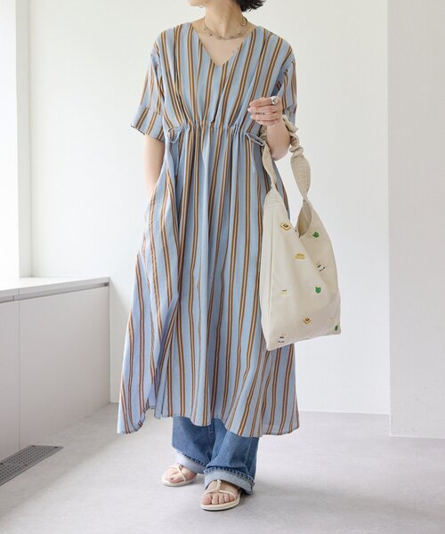 familiar ストライプワンピース 90cm マルチストライプワンピース｜BIGI online store - ビギ
