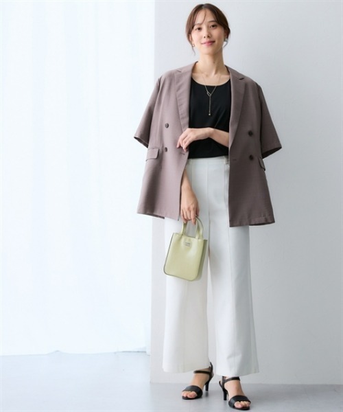 7days Life Styling（セブンデイズライフスタイリング）の「【選べる首元デザイン】下着が透けにくい　シルケット加工タンクトップ（タンクトップ・レディース・ブラック/オフホワイト/ブラック系/ホワイト系・S/M/L/LL/3L/4L/5L）」の19枚目の写真