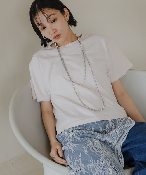 LOWRYS FARM（ローリーズファーム）の「ヴィンテージロゴＴＥＥ　576421（Tシャツ/カットソー・レディース・グレー/ピンク/ホワイト/チャコールグレー・FREE）」の15枚目の写真