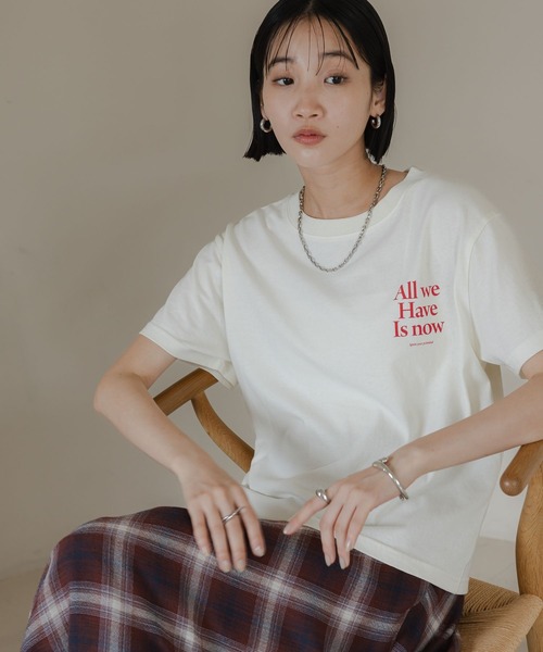 LOWRYS FARM（ローリーズファーム）の「ヴィンテージロゴＴＥＥ　576421（Tシャツ/カットソー・レディース・グレー/ピンク/ホワイト/チャコールグレー・FREE）」の5枚目の写真