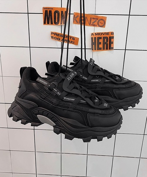 shoes365(シューズスリーシックスファイヴ)の「【SHOES 365】厚底ダッドスニーカー メンズ(スニーカー・メンズ・ブラック/ホワイト・24.5cm/25.5cm/26.5cm/25.0cm/26.0cm/27.0cm)」の4枚目の写真