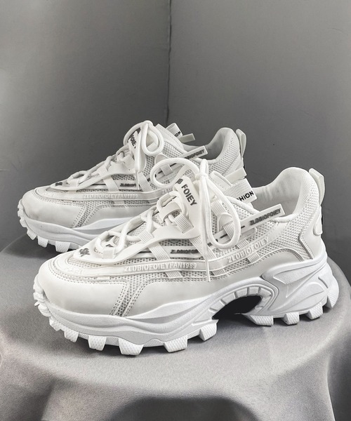 shoes365(シューズスリーシックスファイヴ)の「【SHOES 365】厚底ダッドスニーカー メンズ(スニーカー・メンズ・ブラック/ホワイト・24.5cm/25.5cm/26.5cm/25.0cm/26.0cm/27.0cm)」の9枚目の写真