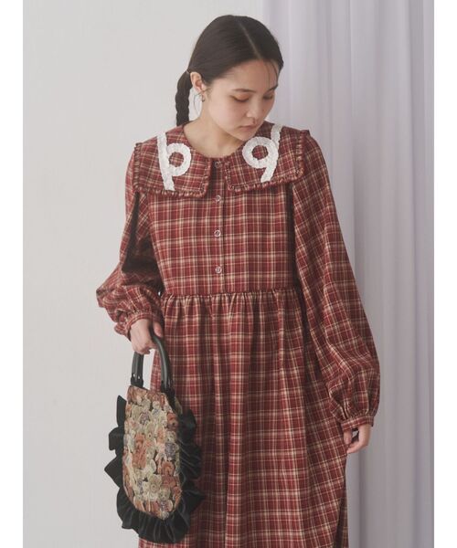 merry jenny（メリージェニー）の「bearジャガードハンドバッグ（ハンドバッグ・レディース・ブラック/ボルドー/ベージュ・FREE）」の7枚目の写真