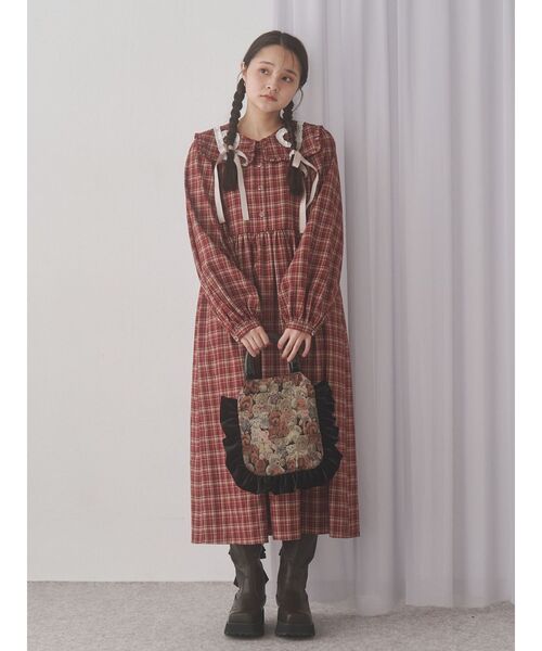 merry jenny（メリージェニー）の「bearジャガードハンドバッグ（ハンドバッグ・レディース・ブラック/ボルドー/ベージュ・FREE）」の8枚目の写真