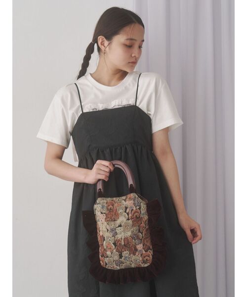 merry jenny（メリージェニー）の「bearジャガードハンドバッグ（ハンドバッグ・レディース・ブラック/ボルドー/ベージュ・FREE）」の10枚目の写真