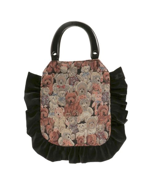 merry jenny(メリージェニー)の「bearジャガードハンドバッグ(ハンドバッグ・レディース・ブラック/ボルドー/ベージュ・FREE)」の10枚目の写真