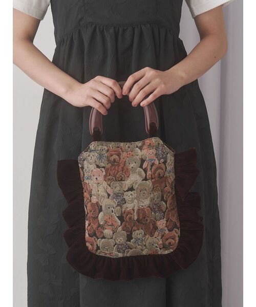 merry jenny(メリージェニー)の「bearジャガードハンドバッグ(ハンドバッグ・レディース・ブラック/ボルドー/ベージュ・FREE)」の14枚目の写真