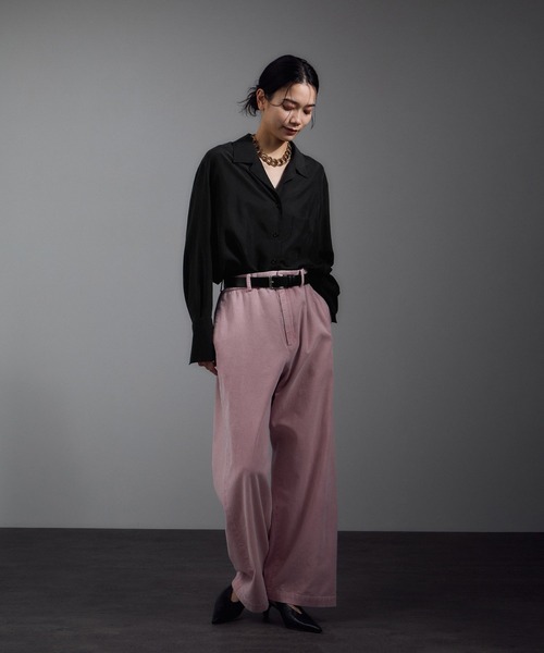 ブラウス シャツ 「25AW」GENTLE SILK オープンカラーシャツ「セットアップ対応・洗える」 レディース SALON adam et rope'｜[25AW]GENTLE SILK オープンカラーシャツ