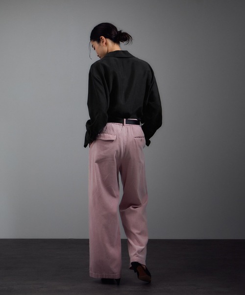 SALON adam et rope'（サロン アダム エ ロペ）の「[25AW]GENTLE SILK オープンカラーシャツ / セットアップ対応・洗える（シャツ/ブラウス・レディース・ブラック/ブラウン系その他2/ピンク系その他2・FREE）」の8枚目の写真