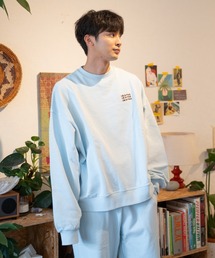 skoool（スクール）の「ロゴ刺繍クルーネックスウェット／ドロップショルダー × コットン100％（スウェット）」