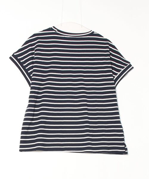 BRODIAEA(ブローディア)の「BRODIAEA ボーダー半袖カットソー(Tシャツ/カットソー・レディース・ホワイト×ブラック/ホワイト×レッド/ネイビー×ホワイト・40)」の5枚目の写真