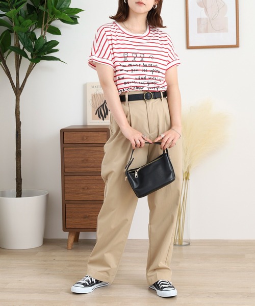 BRODIAEA(ブローディア)の「BRODIAEA ボーダー半袖カットソー(Tシャツ/カットソー・レディース・ホワイト×ブラック/ホワイト×レッド/ネイビー×ホワイト・40)」の17枚目の写真