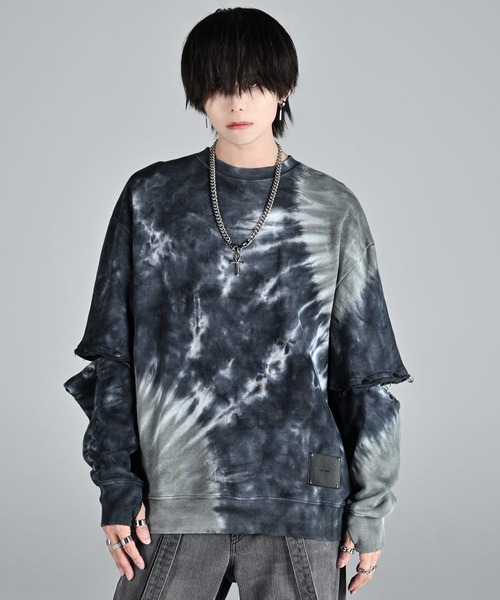 ADRER（アドラー）の「Switch-Sleeve Heavy Weight Sweat / スイッチスリーブヘビーウェイトスウェット（スウェット・メンズ・ブラック系2/ブラック系1/グレー系1/ホワイト系1/ブラウン系1・L/M/S/XS）」の4枚目の写真