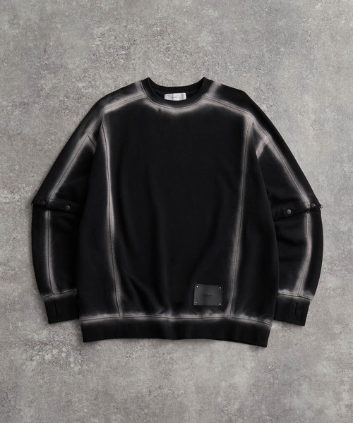 ADRER（アドラー）の「Switch-Sleeve Heavy Weight Sweat / スイッチスリーブヘビーウェイトスウェット（スウェット・メンズ・ブラック系2/ブラック系1/グレー系1/ホワイト系1/ブラウン系1・L/M/S/XS）」の6枚目の写真