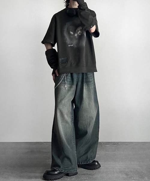 スイッチスリーブヘビーウェイトスウェット　Sサイズ ADRER トレーナー スウェット Switch-Sleeve Heavy Weight Sweat