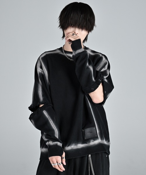 ADRER（アドラー）の「Switch-Sleeve Heavy Weight Sweat / スイッチスリーブヘビーウェイトスウェット（スウェット・メンズ・ブラック系2/ブラック系1/グレー系1/ホワイト系1/ブラウン系1・L/M/S/XS）」の8枚目の写真