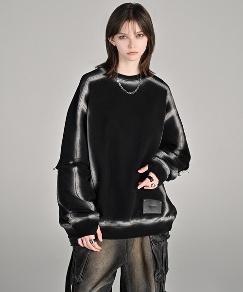 スイッチスリーブヘビーウェイトスウェット　Sサイズ ADRER トレーナー スウェット Switch-Sleeve Heavy Weight Sweat