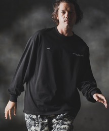 mlt5302-Boxy silhouette long sleeve T-shirt-Minimal printed design- ロングスリーブTシャツ