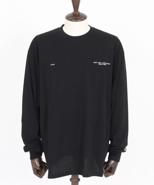 GLIMCLAP(グリムクラップ)の「mlt5302-Boxy silhouette long sleeve T-shirt-Minimal printed design- ロングスリーブTシャツ(Tシャツ/カットソー・メンズ・ホワイト/ブラック・S/M/L)」の22枚目の写真