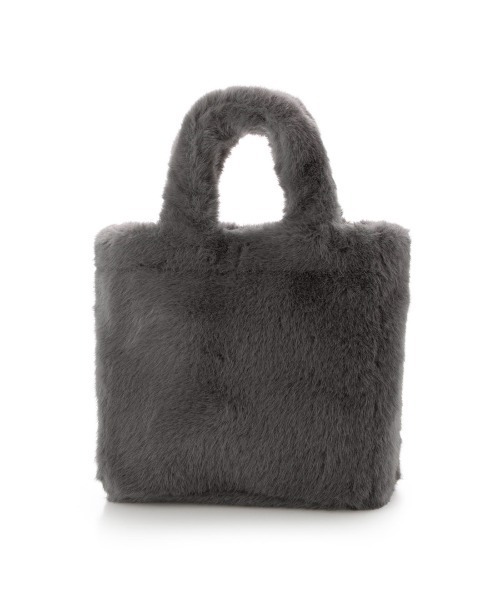 EVOL（イーボル）の「【軽量・ミニサイズ】2WAYファーバッグ LZ40243（ハンドバッグ・レディース・グレー/アイボリー/ピンク・FREE）」の4枚目の写真