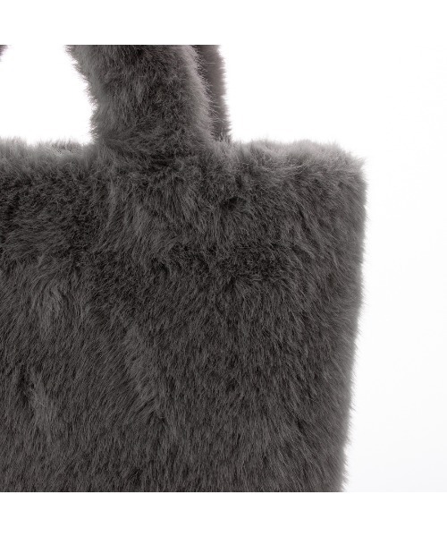 EVOL（イーボル）の「【軽量・ミニサイズ】2WAYファーバッグ LZ40243（ハンドバッグ・レディース・グレー/アイボリー/ピンク・FREE）」の8枚目の写真