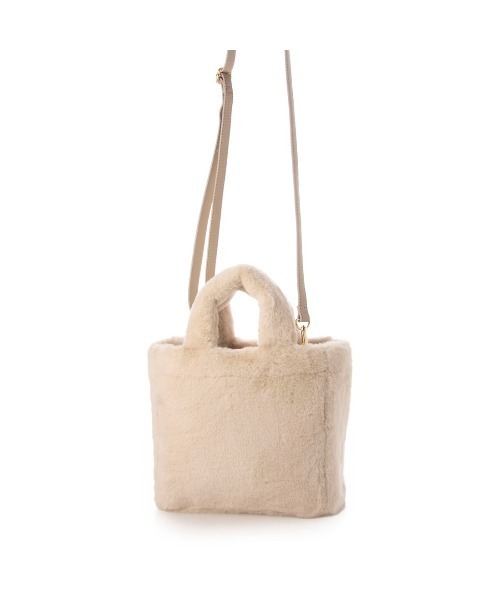 EVOL（イーボル）の「【軽量・ミニサイズ】2WAYファーバッグ LZ40243（ハンドバッグ・レディース・グレー/アイボリー/ピンク・FREE）」の17枚目の写真