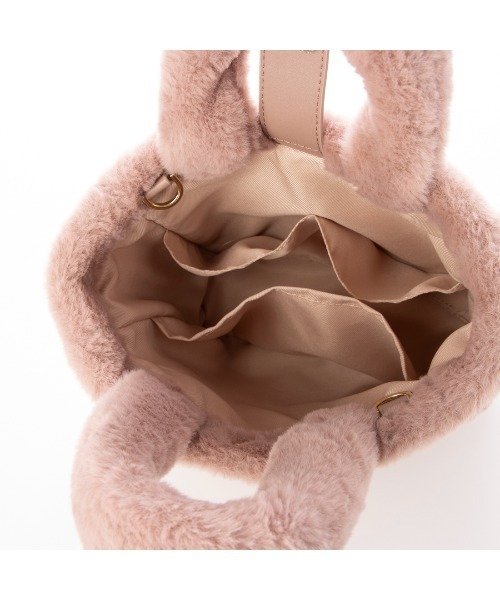 EVOL（イーボル）の「【軽量・ミニサイズ】2WAYファーバッグ LZ40243（ハンドバッグ・レディース・グレー/アイボリー/ピンク・FREE）」の22枚目の写真