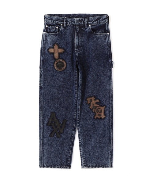 AVIREX（アヴィレックス）の「LEATHER PATCH DENIM PANTS / レザーパッチ デニムパンツ / AVIREX / アヴィレックス（デニムパンツ・メンズ・インディゴブルー/ブラック・LARGE/X-LARGE/XX-LARGE/MEDIUM）」の9枚目の写真