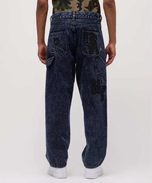 LEATHER PATCH DENIM PANTS / レザーパッチ デニムパンツ