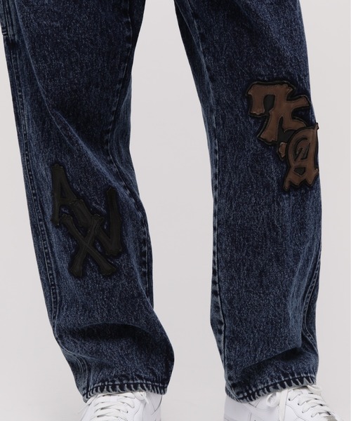 LEATHER PATCH DENIM PANTS / レザーパッチ デニムパンツ / AVIREX