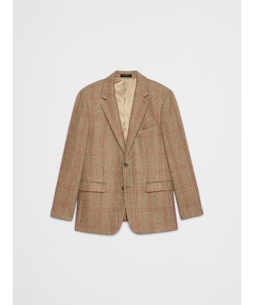 BANANA REPUBLIC FACTORY STORE（バナナリパブリック ファクトリーストア）の「BANANA REPUBLIC FACTORY STORE　　テーラードフィット ウールブレンドウィンドウペンジャケット（テーラードジャケット・メンズ・ベージュ・40/38/36/42/34）」の4枚目の写真