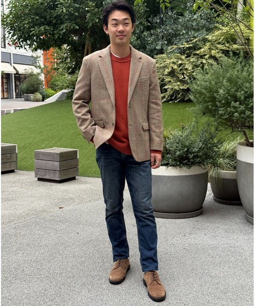 BANANA REPUBLIC FACTORY STORE（バナナリパブリック ファクトリーストア）の「BANANA REPUBLIC FACTORY STORE　　テーラードフィット ウールブレンドウィンドウペンジャケット（テーラードジャケット・メンズ・ベージュ・40/38/36/42/34）」の6枚目の写真