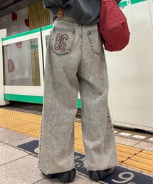 CIAOPANIC TYPY | 【2WAYシルエット調節可能】オーバーダイウエストタックデザインデニム(デニムパンツ)