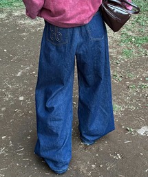 CIAOPANIC TYPY | 【2WAYシルエット調節可能】【UNISEX】オーバーダイウエストタックデザインデニム(デニムパンツ)