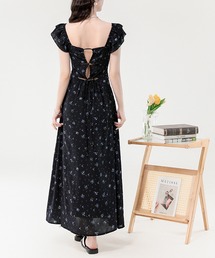 DAY CLOSET（デイ クローゼット）の「レディース 花柄バックリボン×カットアウトAラインロングワンピース（ワンピース・レディース）」