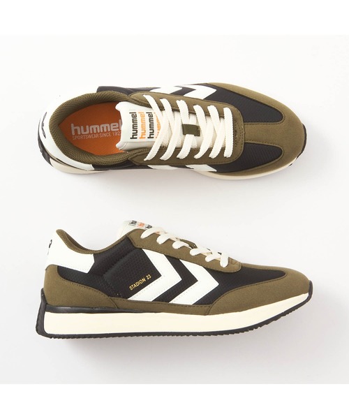 hummel（ヒュンメル）の「hummel/ヒュンメル STADION 23（スニーカー・メンズ・ブラック/カーキ・27cm/26.5cm/25.5cm/28cm）」の2枚目の写真