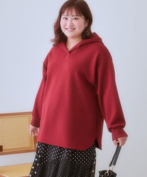 ＜大きいサイズ＞なめらかダンボールニットパーカー