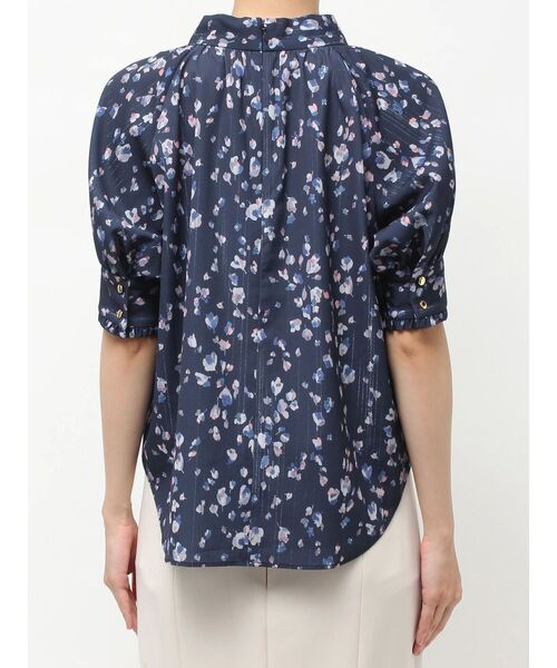 TONAL(トーナル)の「フラワーシアーJQボウタイブラウス(シャツ/ブラウス・レディース・ネイビー/ボルドー・MEDIUM)」の10枚目の写真